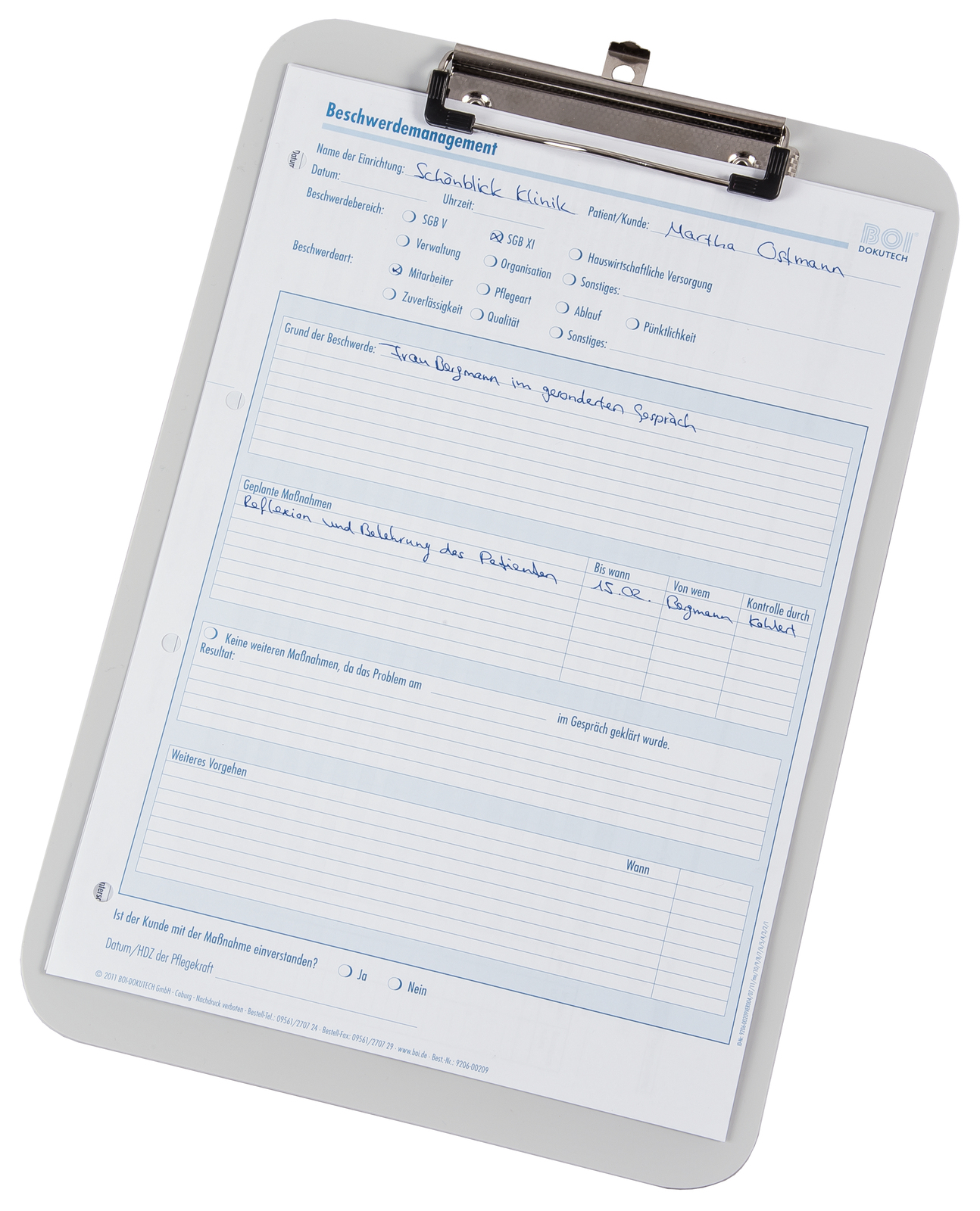 9015-00589 - Klemmbrett Solid einzeln grau 9015-00589 - Klemmbrett Solid einzeln grau