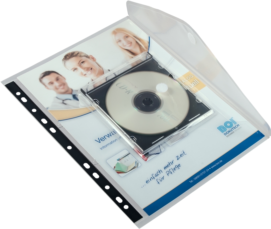 9218-00682 - PP-Dokumententasche mit CD DVD-Tasche transparent