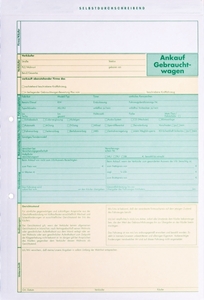 9036-00161 - Formular Gebrauchtwagen Ankauf