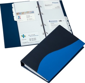 9218-00667 - Visitenkartenbuch schmal blau