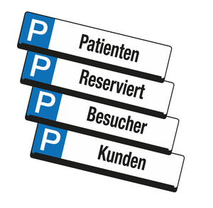 9219-00266 - Parkplatz- Reservierungsschilder Uebersicht