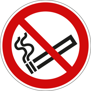 9225-10060-010 - Verbotsschild Rauchen verboten rot
