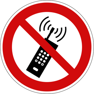 9225-10070-010 - Verbotsschild Mobilfunk verboten rot