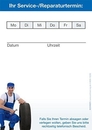8909-10200 - Terminzettel Service-Reparatur Vorderseite