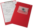 9015-00347 - Auftragstasche Klemmfix mit Blockklammer rot