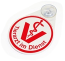9108-02096-005 - Hinweisschild Tierarzt im Dienst rot