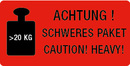 9220-00081-010 - Achtung! Schweres Paket schwerer kg