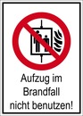 9225-10820-010 - Verbotsschild "Aufzug im Brandfall nicht benutzen"