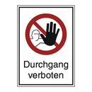 9225-10830-013 - Verbotsschild "Durchgang verboten"