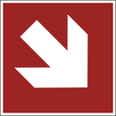 9225-13071-015 - Brandschutzschild "Richtungsangabe schr&auml;g aufw&auml;rts/abw&auml;rts"
