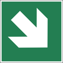 9225-14091-015 - Fluchtwegsschild "Richtungsangabe schr&auml;g aufw&auml;rts/abw&auml;rts"