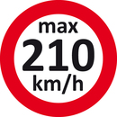 9240-00005 - Geschwindigkeitsaufkleber Vmax210