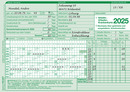 9606-00555 - Arbeits- Urlaubs- Krankenkarte 2025