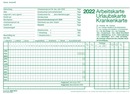 9606-00574 - Arbeits-Urlaubs-Krankenkarte auf Endlospapier 2022