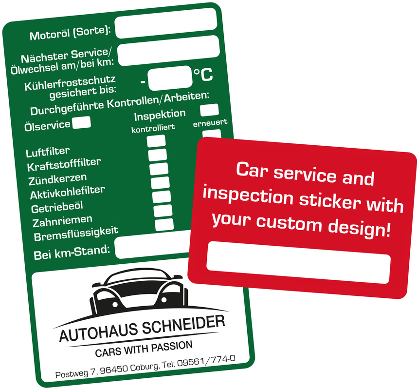 Customer service sticker with your own design - EICHNER - Ihr Ausrüster für  Werkstatt, Büro und Lager