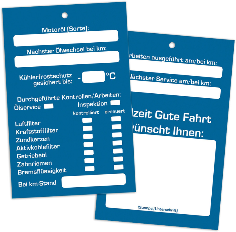 Customer-service engine compartment tag - EICHNER - Ihr Ausrüster für ...