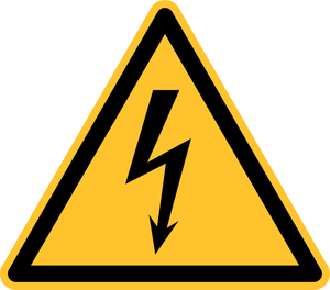 9225-12020-010 - Warning sign Electr Voltage yellow
