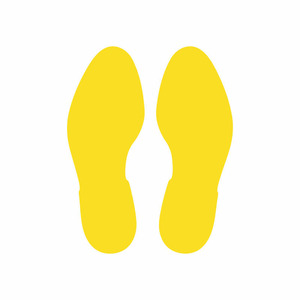 9225-20062-040 - Pictogram Feet for floor marking yellow