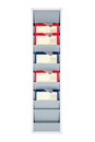 9019-00106 - Workshop planner narrow 10 rails with folders