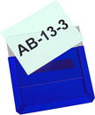 9218-02953-08 - Transparent magnetic pouch DIN A6 blue