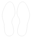 9225-20062-070 - Pictogram Feet for floor marking white