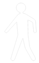 9225-20072-070 - Pictogram Pedestrian for floor marking white