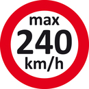 9240-00006 - Speed stickers for the car max 240kmh