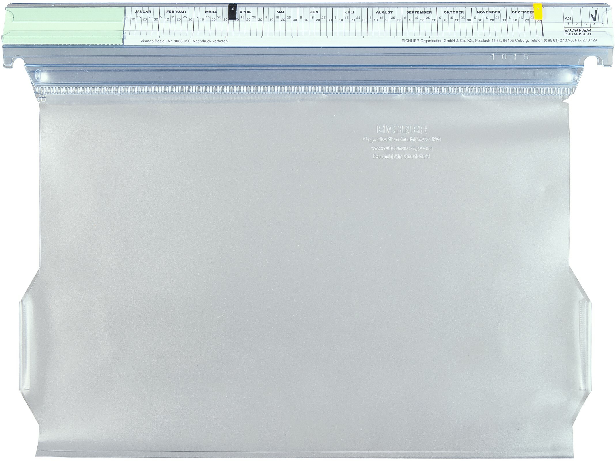 9031-00095 - Organiser pocket visimap DIN A4 across 2 suspension rails transparent