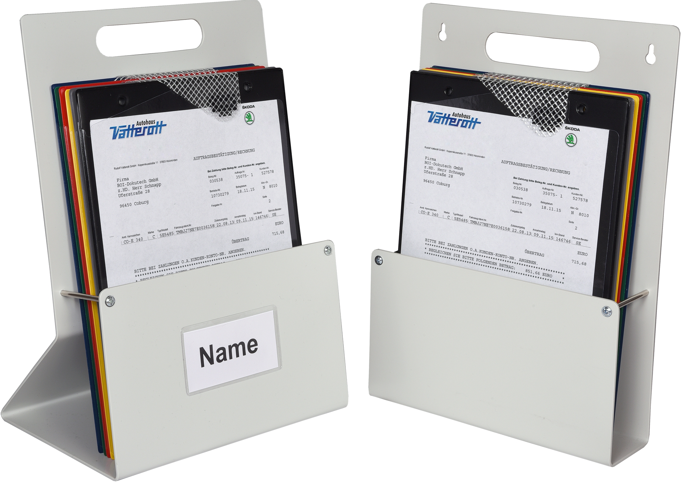 9089-00027 - Job pouch collector with folders labeled 9089-00027 - Job pouch collector with folders labeled