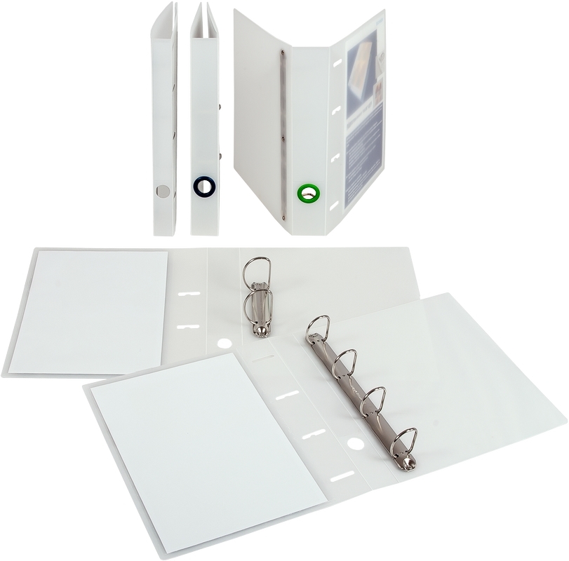 9330-00700 - Presentation ring binder made of PP 2 and 4-ring combo system