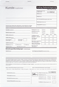 9036-00152-N - Storage form for wheeltyre tags