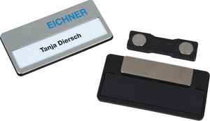 9218-03164 - Name badges with metallic surface