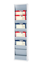 9019-00106 - Workshop planner narrow 10 rails with folders lateral