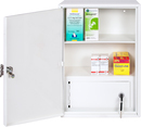 9127-00985 - Medical and emergency cabinet with shelf closed with key white