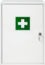 9127-00985 - Medical and emergency cabinet with a shelf closed with key white