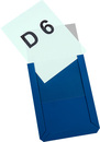 9218-02952-08 - Transparent magnetic pouch DIN A6 blue