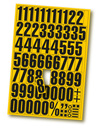9218-03028 - Magnetic peel-off numbers and letters yellow-black
