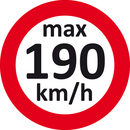 9240-00004 - Speed stickers for the car max 190kmh